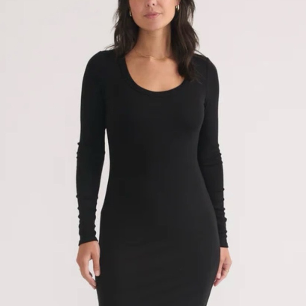 Marine Layer Black Long Sleeve Bodycon Dress